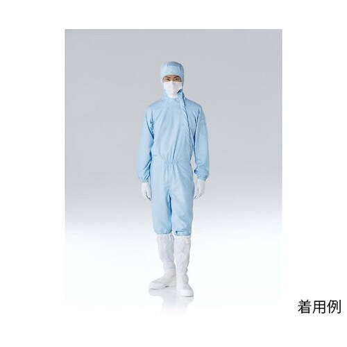 着用快適 フード一体型ツナギ服 青 FX
