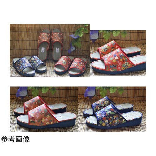 和柄美脚サンダル 金襴 紺 Mサイズ K11552