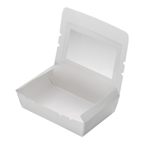 194454 窓付きランチボックス 白M