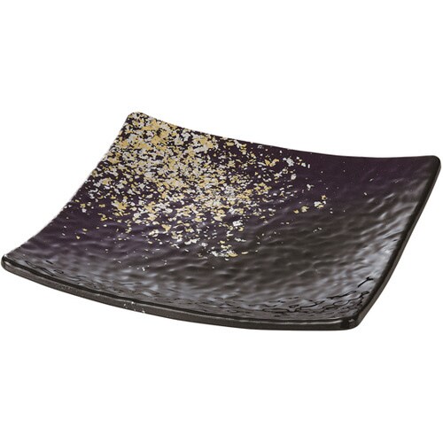 198正角皿 箔舞踊塗 50022265