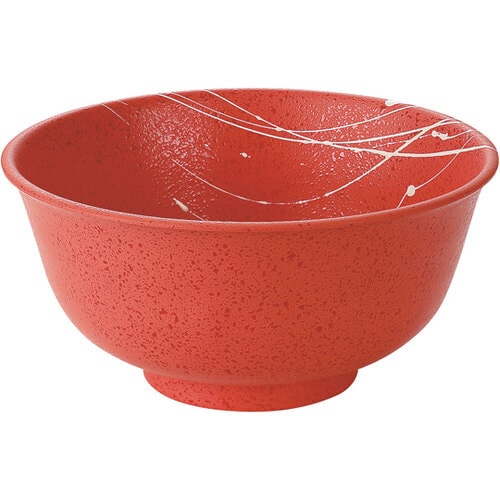 174深麺鉢 朱タタキ乱糸塗 50022615