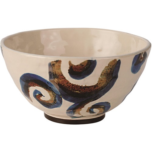 118飯椀 粉引藍渦塗 50022755