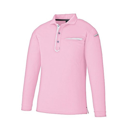 3685−13−6L 長袖ポロ 桃 6L