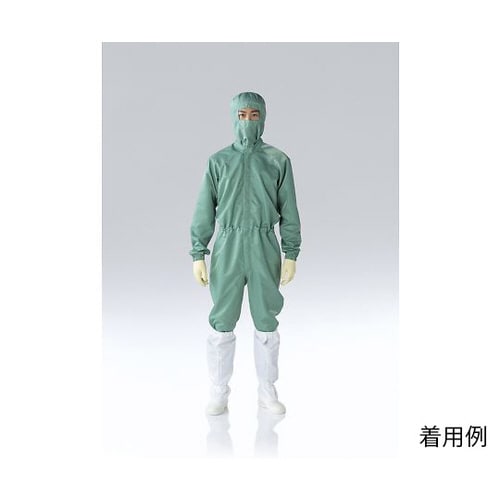 オートクレーブ滅菌対応ツナギ服 深緑 5