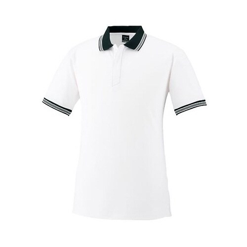 370−90−L 半袖ポロ ホワイト L