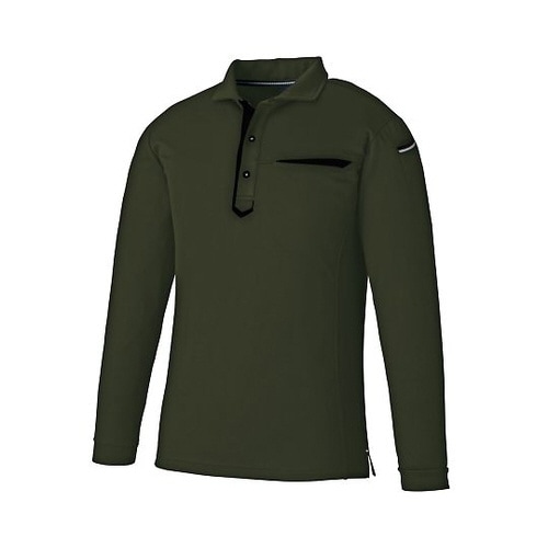 3685−36−L 長袖ポロ グリーンL