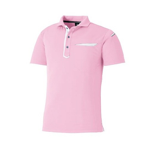 3684−13−LL 半袖ポロ 桃 LL