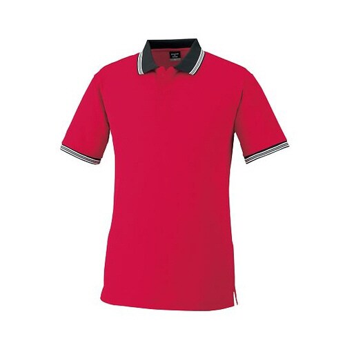 370−10−SS 半袖ポロ レッドSS