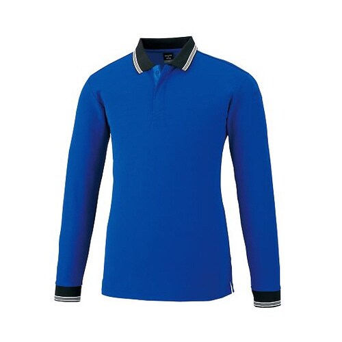 371−08−5L 長袖ポロ R青 5L