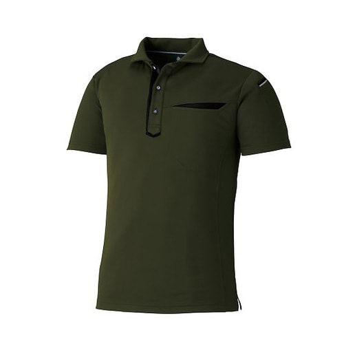 3684−36−LL 半袖ポロ 緑 LL