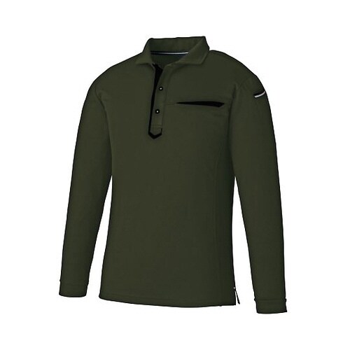 3685−36−5L 長袖ポロ 緑 5L