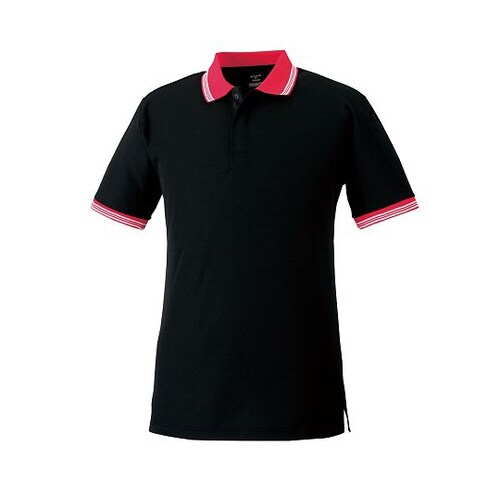 370−80−SS 半袖ポロ 黒 SS