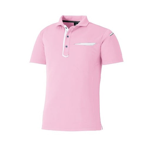 3684−13−4L 半袖ポロ 桃 4L