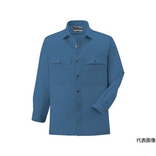 P−6698−6−5L 長袖シャツ E青