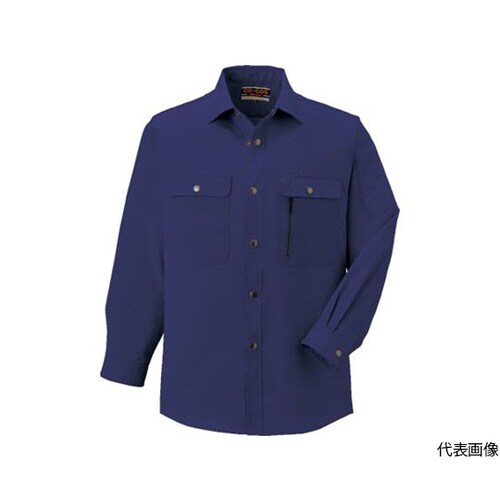 H−198−1−M 長袖シャツ 紺