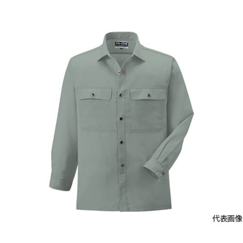 P−6698−9−L長袖シャツ I緑