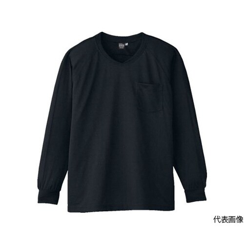A−668−23LL長袖VネックTシャツ