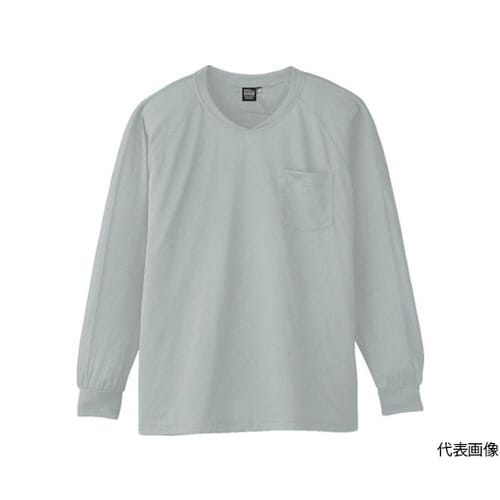 A−668−3−EL長袖VネックTシャツ
