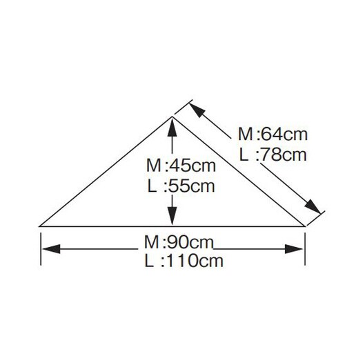 三角布(10枚) ピンク M 477−33 M