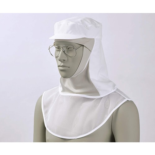 頭巾帽子 兼用 白/ベージュ かぶり式