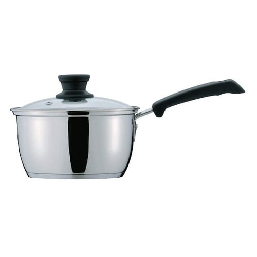 クラッセ 3層底ガラス蓋付片手鍋 18c