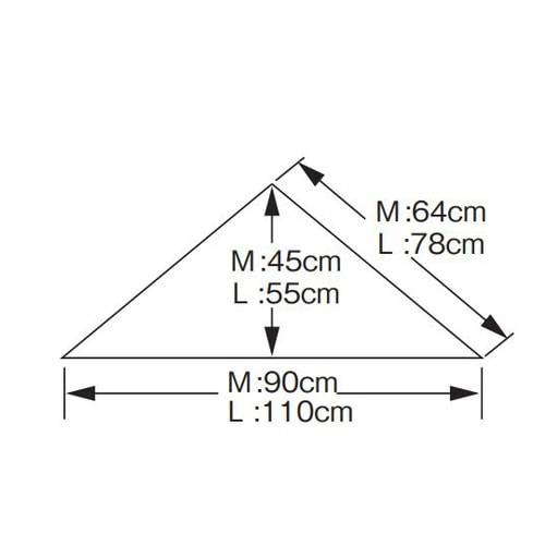 三角布(10枚) 白 L 477−39 L