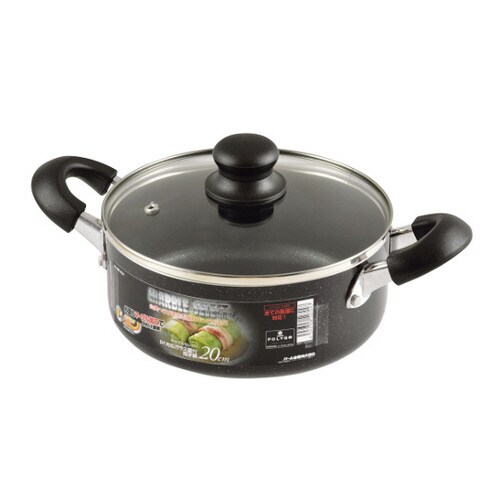 HB2724IH対応ガラス蓋付両手鍋20