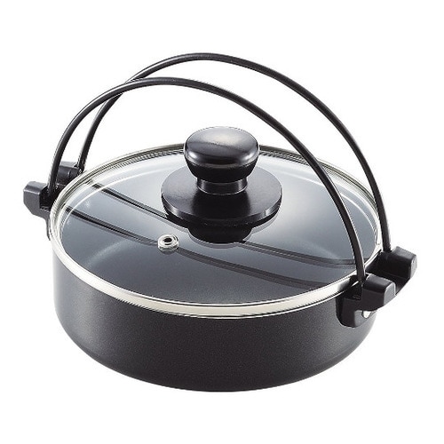 コンパクト ふっ素加工IH対応ガラス蓋付