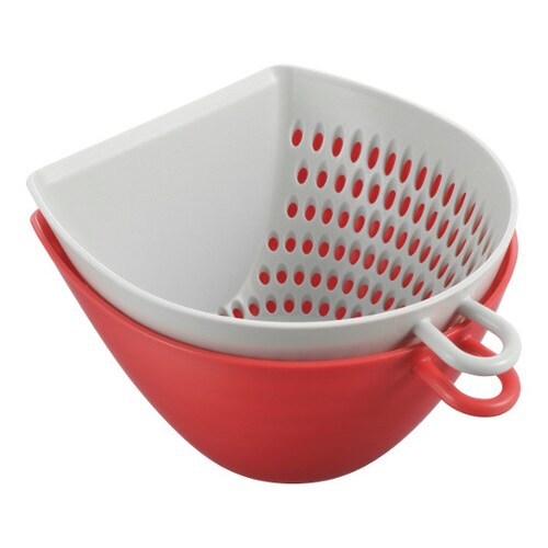 チリトリ ザルボウル Sレッド MZ−3506