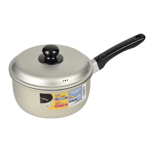 マイセレクト アルミ片手鍋 18cm(内