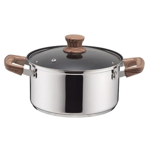 ウッディパル 3層底ガラス蓋付両手鍋 2