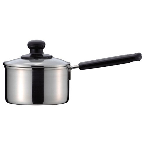 H−7767 3層鋼ガラス蓋付片手鍋14