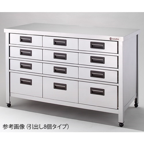 ステンレス製縦型引出し付作業台 HTVO600