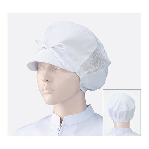 484−30フリー 女子作業帽子シロ2枚