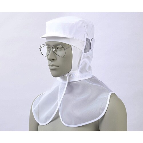 頭巾帽子 兼用 白 エコ LL 9−1055