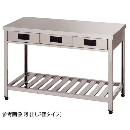 片面引出し付作業台 スノコ板付 1200