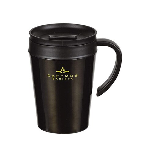 HB−3988 蓋付マグカップ400 黒