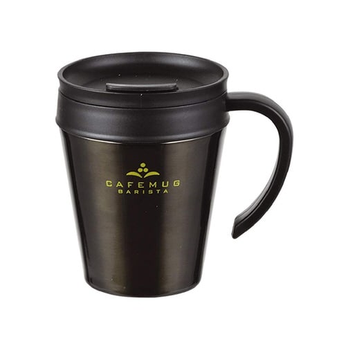 HB−3985 蓋付マグカップ330 黒