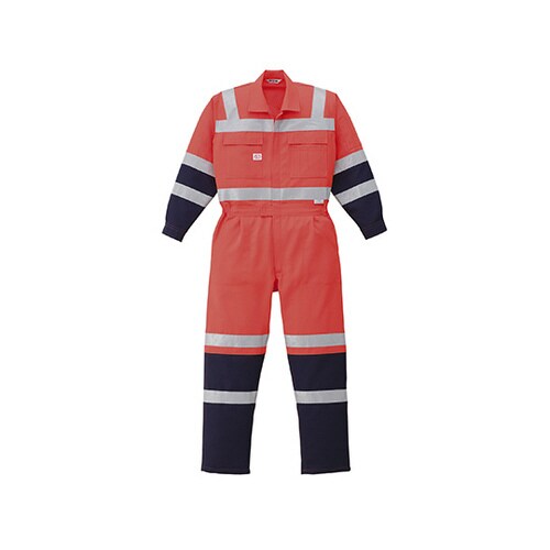 反射型つなぎ服 赤 3L 1−7620−RE−3L