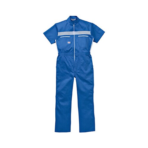 半袖つなぎ服 マリンブルー 4L 1−1