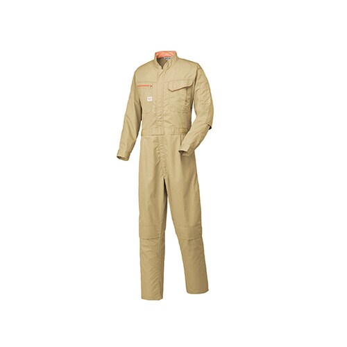 抗菌つなぎ服 カーキ L 1−1190−K2−L