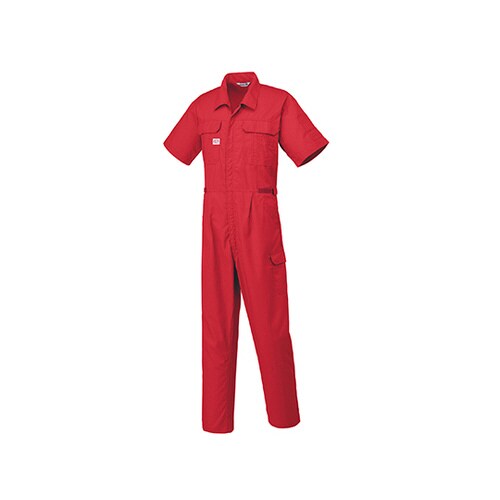 半袖つなぎ服 赤 5L 1−2301−RE−5L