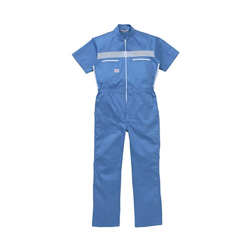 半袖つなぎ服 スカイブルー M 1−10