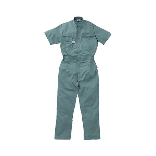 半袖つなぎ服 グリーン M 1−1201−GR−M