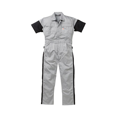 半袖つなぎ服 グレー 3L 12−257