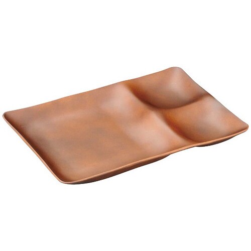 6223460 ツーセットプレート 茶