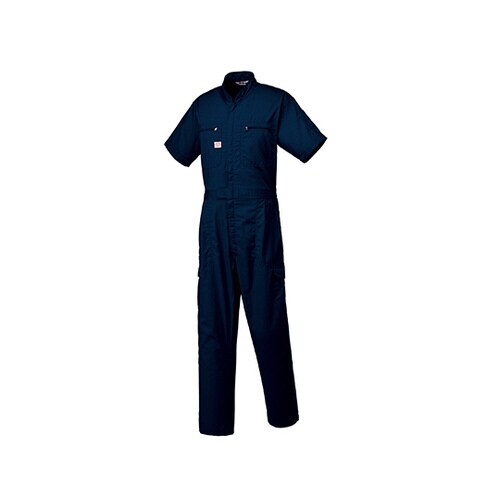 EX半袖つなぎ服 ネイビーブルー LL