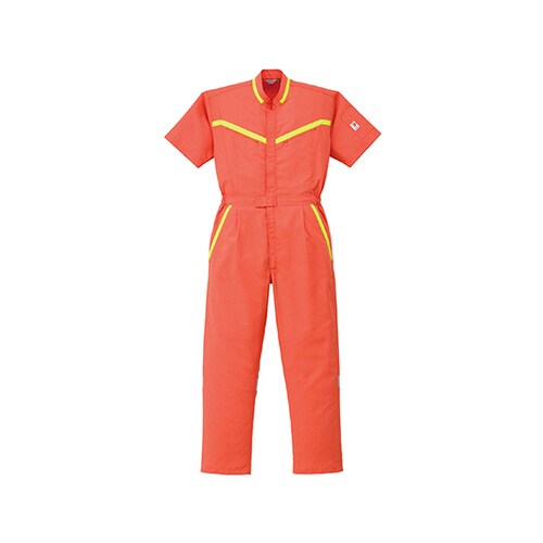 反射型半袖つなぎ服 オレンジ LL 12