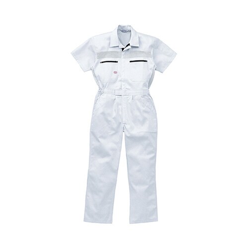半袖つなぎ服 白 LL 1−1035−WH−LL