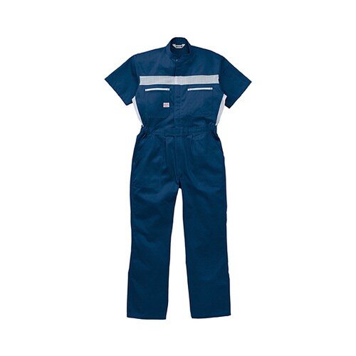 半袖つなぎ服 ネイビーブルー S 1−1